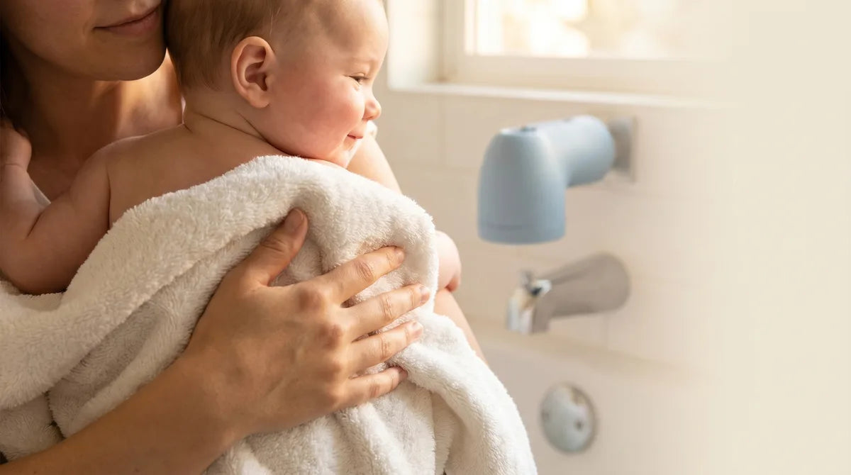After the bath — WavvyBaby press photo