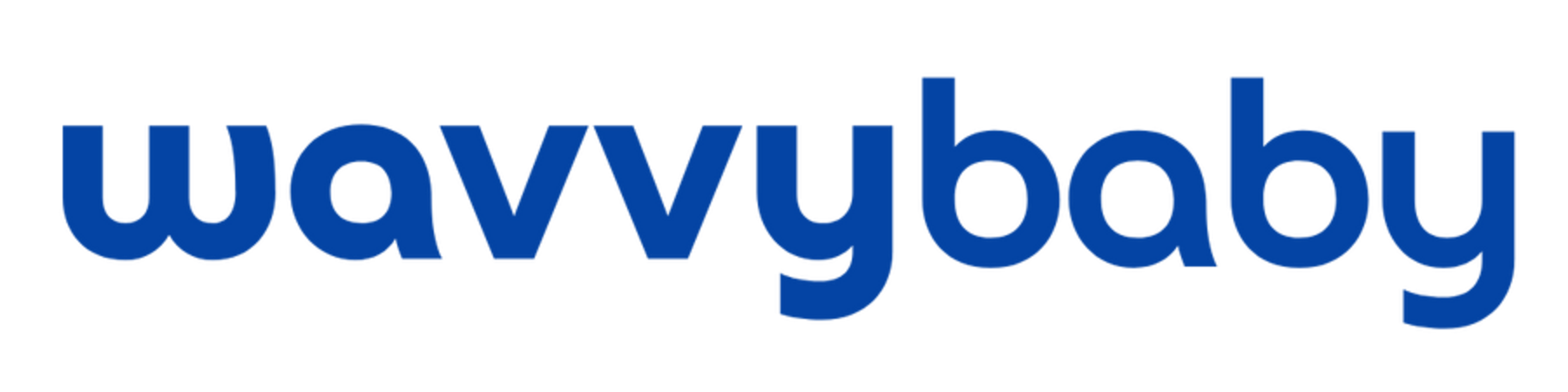 wavvybaby wordmark in brand blue